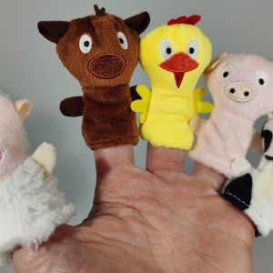 Vingerpoppetjes boerderijdieren 5st